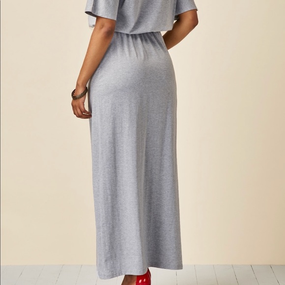 Light grey full length grey maxi dress - Picture 2 of 4
